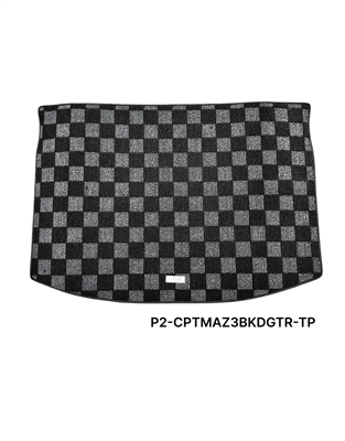 P2M MAZDA 3 / MAZDASPEED 3 2007-09 (BK) HATCH RACE TRUNK MATS : DARK GREY