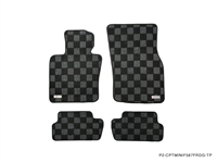 P2M MIN COOPER (F56) 2014-22 2DR HATCH / MINI COOPER (F57) 2016-22 CONVERTIBLE  FRONT + REAR RACE FLOOR MATS : DARK GREY