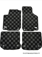 P2M VOLKSWAGEN MK4 GOLF GTI HATCH (4/5 DOOR) 1998-03 FRONT + REAR RACE FLOOR MATS : DARK GREY