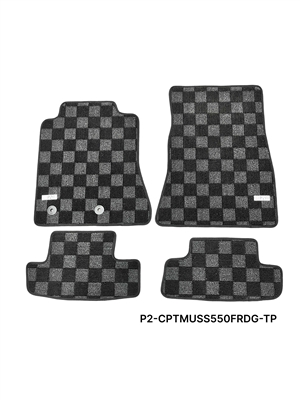 P2M MUSTANG (S550) 2015-23 RACE FLOOR MATS : DARK GREY