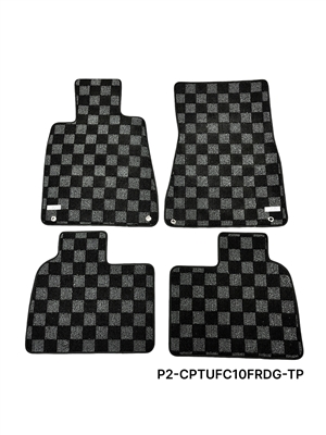 P2M LEXUS LS400 1990-95 (UFC10) FRONT + REAR RACE FLOOR MATS : DARK GREY