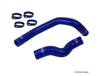 P2M NISSAN SR20DET RADIATOR HOSE KIT : BLUE (4 PLY W/ALUMINUM CLAMPS)