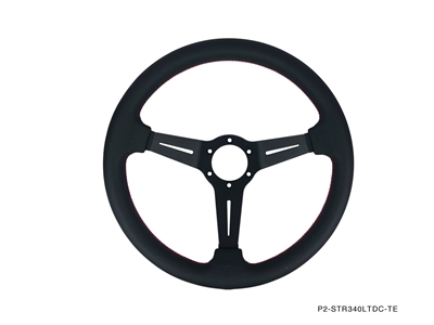 P2M COMPETITION STEERING WHEEL : 340MM DEEP CORN LEATHER