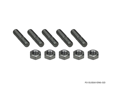 P2M STAINLESS T25 / T28 TURBO OUTLET STUD NUT SET M8X1.25