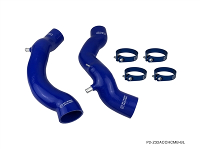 P2M NISSAN Z32 300ZX TT ACCORDION HOSE KIT - BLUE