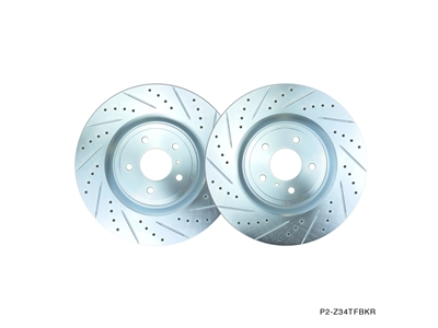 P2M NISSAN 370Z/G37 2009+ FRONT BRAKE ROTORS (AKEBONO)