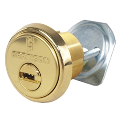 Garrison (Now Mul-T-Lock Junior) Brass US3 Combo Rim/Mortise 1-1/8" Rimo Cylinder Constructed Of Solid Brass With High Security 008 Keyway