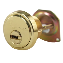 Mul-T-Lock Junior - Brass US3 Finish Rim/Mortise 1-1/8" Cylinder (Rimo) Combo (Interchangeable) Solid Brass Construction, HIGH SECURITY, 008 KEYWAY