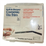 Tile Edge, 02101, White, Bath & Shower Ceramic Edging Kit With Caulk