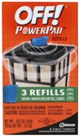 S C Johnson Wax, 02884, Off! 3 Pack, Powerpad Lamp Lantern Area Repellent Refills