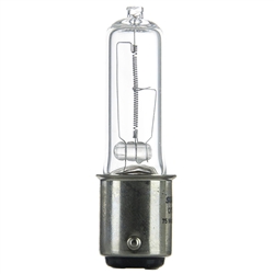 Sunlite 03120 T4 Lamp Q75/CL/DC Clear BA15D Base Double Contact 75-Watt 120-Volt T4 Halogen Lamp Light Bulb