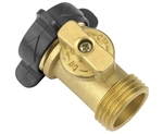 Gilmour 03V Solid Brass Garden Water Hose Connector With Shut-Off Valve