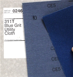 3M, 051144-02454, 9" X 11" 240J Sanding Sheet 311T Blue Grit Utility Cloth, 50 Pack