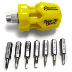 Picquic 06101B 1 Piece Teeny Turner Mini Precision Micro 7 in 1 Screwdriver Assorted Colors