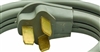 Master Electrician, 09016ME, 6', 6/2 & 8/1 SRDT, 3 Conductor Gray Flat Range Cord, Right Angle Male Plug, 50A Extension Cord