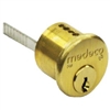 Medeco 10-0400-606-00 Satin Brass Solid Replacement 1-1/16" Rim Cylinder Lock 6 Pin, Original 00 Keyway HIGH SECURITY