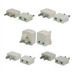CONECT IT, 10-165-5, FOREIGN TRAVEL Adapter Plug Set for Foreign Outlets, Fits Both Flat & Round Pins