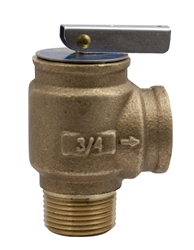 Apollo Valve 10-417-09 Safety Relief Valve, 45 PSI Set Pressure, 3/4" NPT Male x 3/4" NPT Female