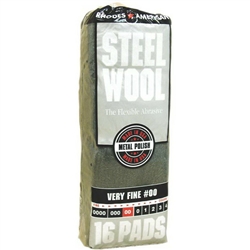 Homax Products 106602 Rhodes American 16 Pack #00 Very Fine Steel Wool Pads For Buff & Wax
