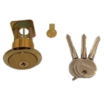 Ultima (Like Wilson 6180 Top Security) Satin Brass US4 18 Pins For Extra Security Rim/Mortise 1-1/8" Lock Cylinder Combo (Interchangeable), HIGH SECURITY, 3 Dimensional Cross Section Keyway