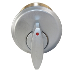 Guard 111S Satin Chrome 26D 1" Mortise Cylinder Solid Thumb Turn Cylinder With Red Dot Indicator