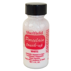 Sheffield, 1126, 1 OZ Bottle, White, Porcelain Touch-Up Paint, For Porcelain Surfaces