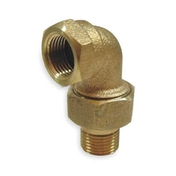 Everflow, 1-1/2" Brass Union Elbow and Nut and tailpiece for Radiator Valves with Ground Joint Union Connection - FIP x MIP