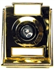 Progressive 121-K Polished Brass US3 Magic Eye Interviewer / Knocker 3-1/2" x 4-1/2" Exterior Plate