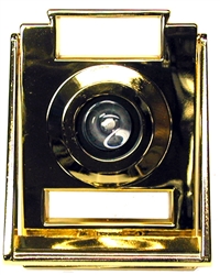 Progressive 121-K Polished Brass US3 Magic Eye Interviewer / Knocker 3-1/2" x 4-1/2" Exterior Plate