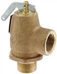 Apollo Valves, 13-211-B15, 3/4" NPT Male x Female Side Outlet Pop Saftey Relief Valve, ASME Steam, 15 psi Set Pressure