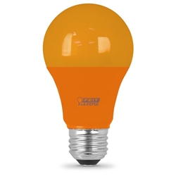 Feit Electric 14788 A19/O/10KLED 4.5 Watts LED Orange Color A-Shape 11K Party Bulb Not Dimmable