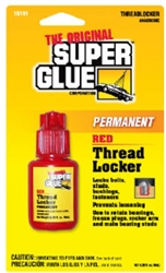 Super Glue Corp/Pacer Tech, 15191, 6 ML, Permanent Red Thread Locker, Locks Bolts, Etc.