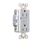 Pass & Seymour, 1594WCC10, 15A, 125V, White, 2 Pole, 3 Wire Grounding, Premium GFCI Outlet