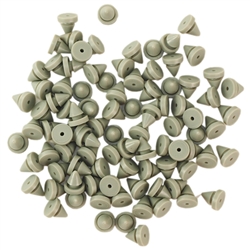 Don Jo 1608 Gray 100 Piece 1/2" Diameter Cone Shaped Rubber Door Silencer