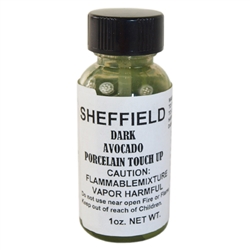 Sheffield, 1672, 1 OZ Bottle, Dark Avocado, Porcelain Touch Up Paint, For Porcelain Surfaces