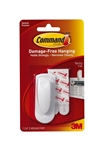 3M Command, 17005, White, Single Spring Clip With Command Adhesive