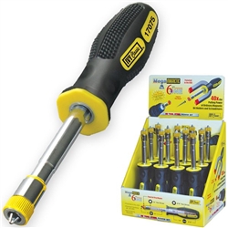 Ivy Classic, 17075, 8", 6 in 1 Mega Magnetic Bit Holder Screwdriver