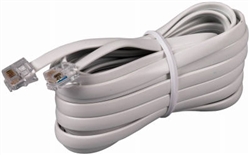 CONECT IT, 20-015WH, White, 15' Modular Line Phone Cord