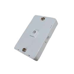 CONECT IT, 20-513WH, White, Surface Mount, 3 Way Modular Phone Jack Wall Plate