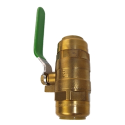 EZ-Bite 2012084 1" Ball Valve, (Like Sharkbite) Push Fit Fitting For Use With Copper Tubing CTS, CPVC & Pex
