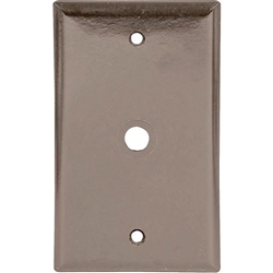 Cooper Wiring, 2128B, 1 Gang Telephone & Coax Thermoset, Wall Plate, Brown