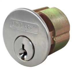 Em-D-Kay 21852D Satin Chrome 26D Solid Brass Replacement 1-1/8" Mortise Cylinder Lock With Segal SE1 Keyway