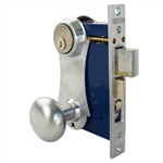 Marks 21AC/26D-W-LHR Satin Chrome Left Hand Reverse (Out-Swinging Door) Hand Ornamental Unilock Knobe/Plate Mortise Entry Lockset Iron Gate Door Double Cylinder Lock Set