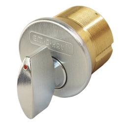 Em-D-Kay, 231026, Satin Chrome 26D Finish, 1" Mortise Cylinder Solid Brass, Thumb Turn Thumbturn Cylinder