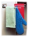 Homz Laundry Seymour, 23410201.36, White, Vinyl Coated Wire, 3 Arm Swinging Towel Bar