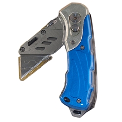 G-Force 24224 Vanguard Folding Utility Knife With Belt Clip Push Button And Carrying Case (1 Assorted Color Per Order)
