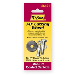 Ivy Classic, 26121, 7/8" Carbide Replacement Wheel for 26120, 26130 ,26140 & 26150 Tile Cutters