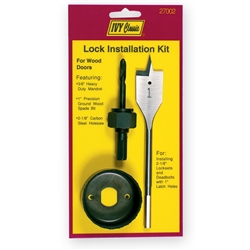 IVY Classic 27002 3 Piece Carbon Steel Hole Saw Lock Installation Kit for Wood Doors