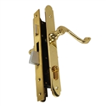Marks Thinline Slim Line, 2750C/3, Brass, Left Hand, Mortise Entry Lever Plate Trim Set Lockset Double Cylinder Lock Set