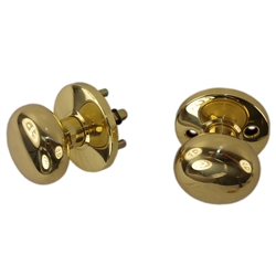 Em-D-Kay 3004 Polished Brass US3 Interior Exterior Knob Rose Kit For Thru Bolted Ornamental Iron Gate Door Mortise Lock Sets (Compatible With Marks 22AC)